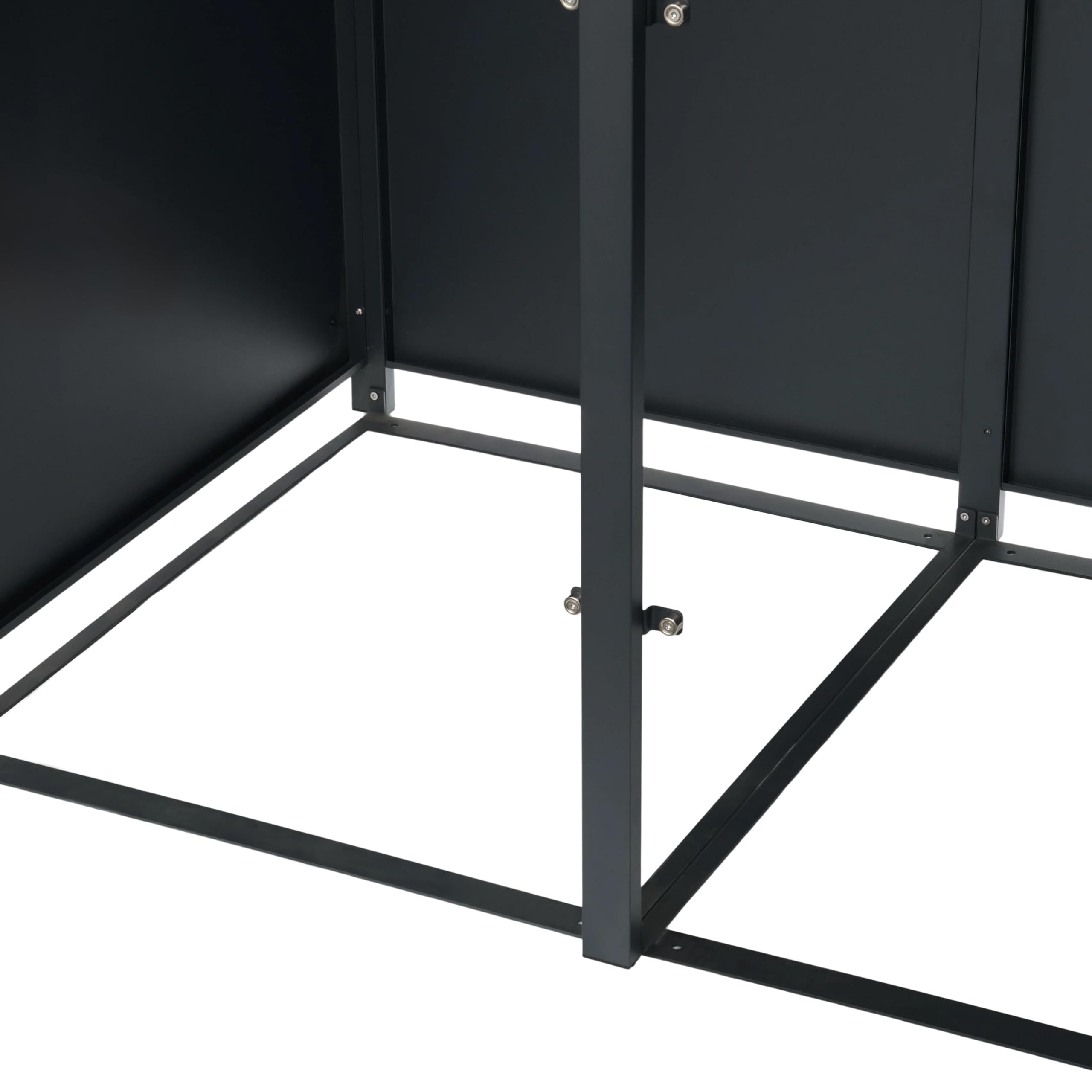ESTEXO Mülltonnenbox Mülltonnenverkleidung mit Deckel Anthrazit Soft-Close Aufbewahrungsbox Müllbox (4 Türen)