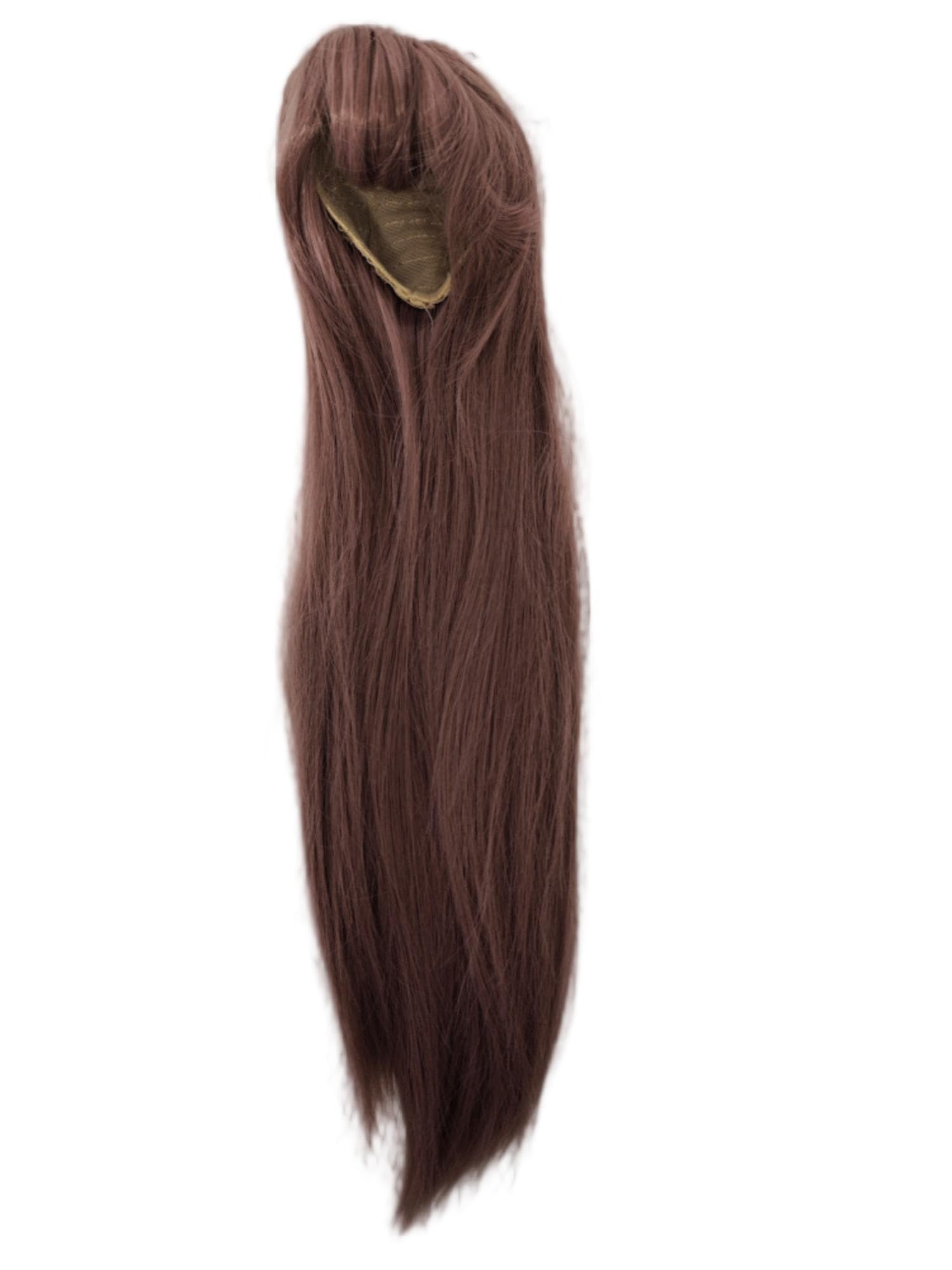 1/3 sd bjd Wig Head Circumference 8-9inch(22-24cm) high Temperature Fiber tert-Style Rough Long Straight Chestnut Brown Hair
