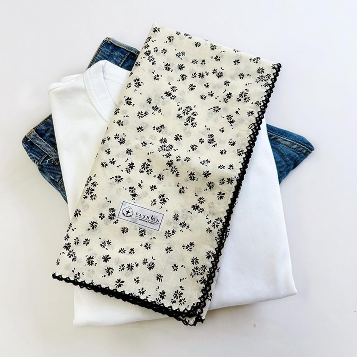 Large Cotton Bandana Headband, Head Wrap, Protective Coverage, Hair Neck Scarf for Women 28 x 28 inch - Image 8