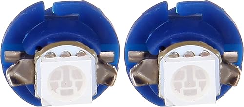 Miniatura 4 de cciyu Paquete de 20 lámparas LED T5 B8.4D 5050 1SMD para automóvil, luces indicadoras laterales para tablero (azul)