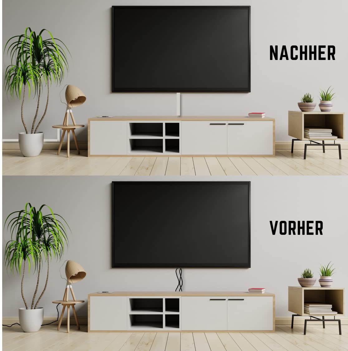KOMIB - KK5030RW-10M Kabelkanal 50 x 30 x 2000mm Reinweiß Schraubbar PVC / 10 Meter - 5 x 2m (5 Stangen) / VDE