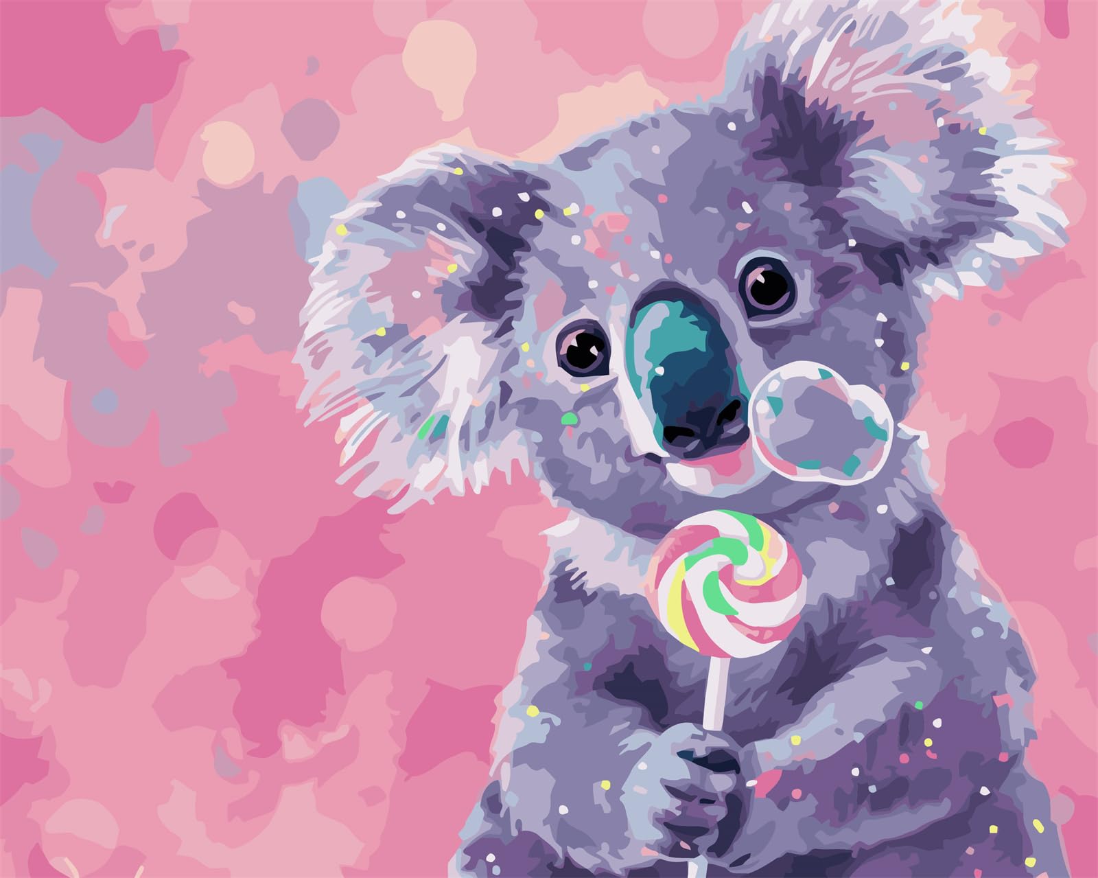 CaptainCrafts Paint by Numbers for Adults DIY Oil Painting Paint by Numbers with Canvas Acrylic Art Crafts House Decor 16x20 Inch (Frameless, Cute Koala) โ image 1