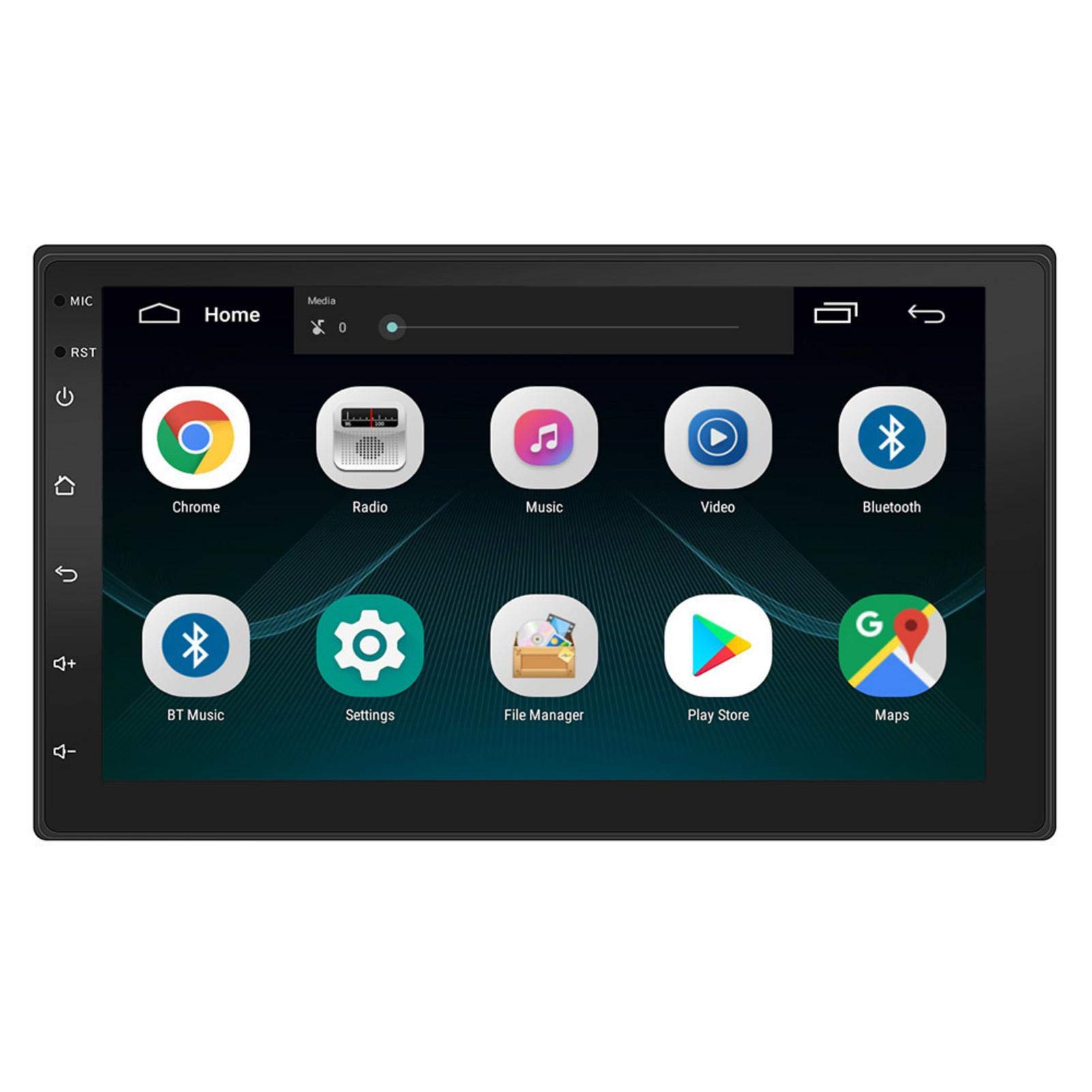 Double Din Android Car Navigation Stereo Car Entertainment Multimedia Radio With USB AUX Port WiFi DVR FM Support+European Offline Map+Steering Wheel Control, 7'' Car Universal Multimedia Video Player