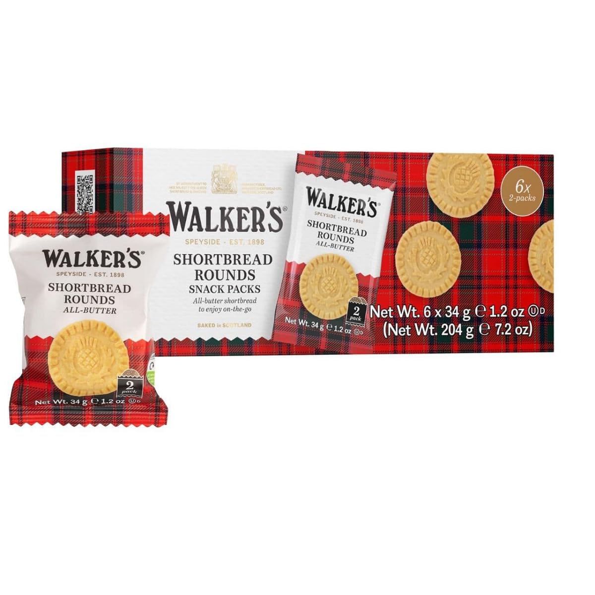 Shortbread Rnds Snk Pk, 7.2 Ounce