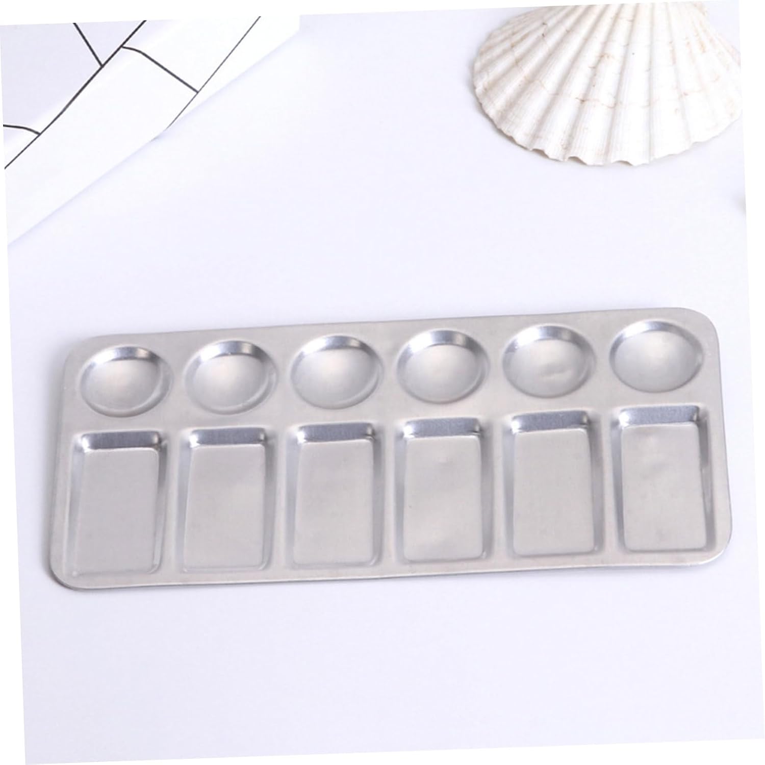 12 Hole Aluminum Paint Tray Board Set for Artists and Boys and Girls