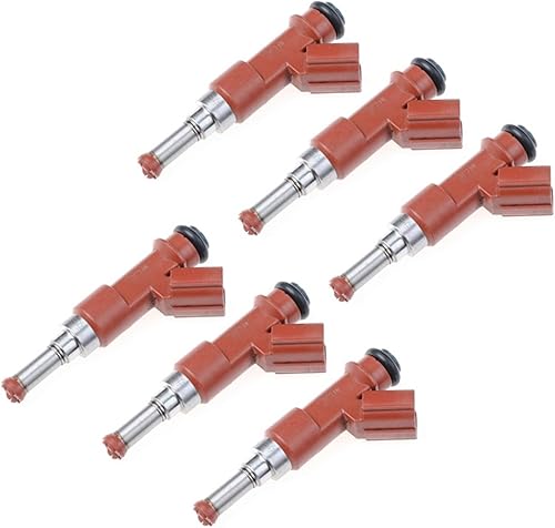 6 inyectores de combustible 23250-0P040 23250-31050 23209-31050 232500P040 compatibles con T-oyota Avalon Camry Highlander R-AV4 Sienna Venza 3.5L V6