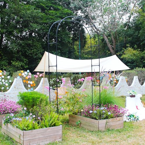 Flohover Pergola Arbor Metal+PE Coated, 7.9 Ft H x 4