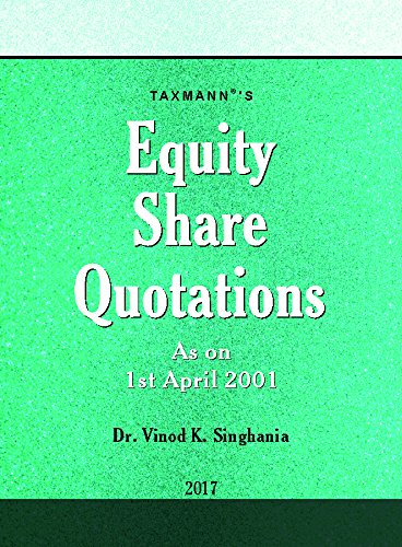 Direct Taxes Ready Reckoner with Equity Share Quotations (as on 1st April 2001) 1