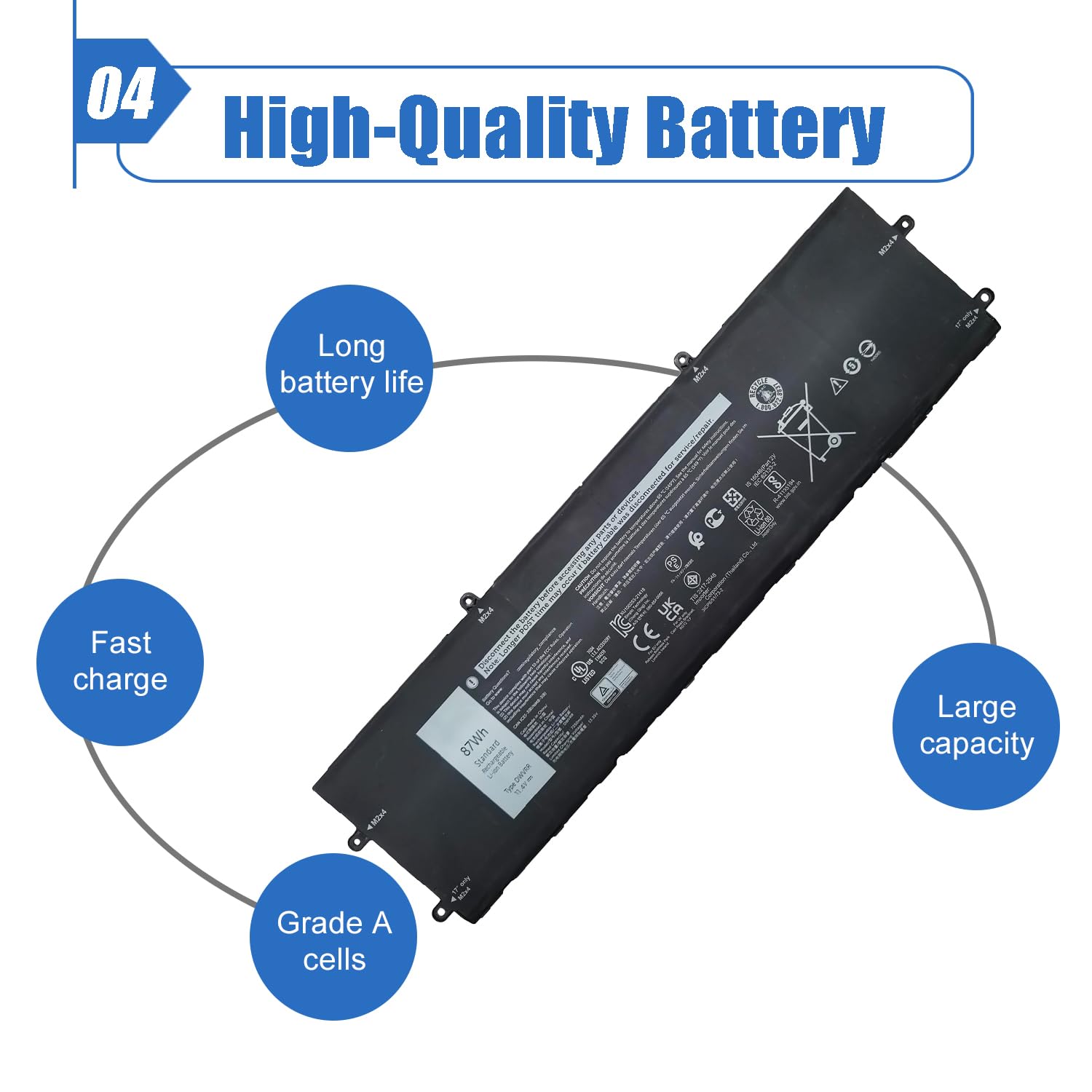 Amazon.com: Dentsing 87Wh DWVRR Laptop Battery Replacement for