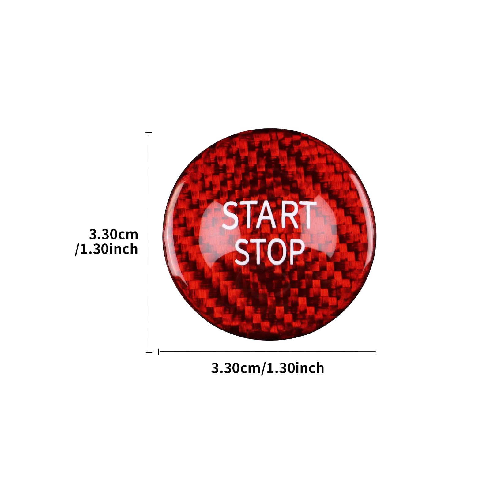 KUNGKIC Autocollant bouton interrupteur de démarrage/arrêt moteur allumage en fibre de carbone dur pour voiture Renault Fluence Megane Clio Koleos Duster Captur Latitude Zoe Talisman Kadjar