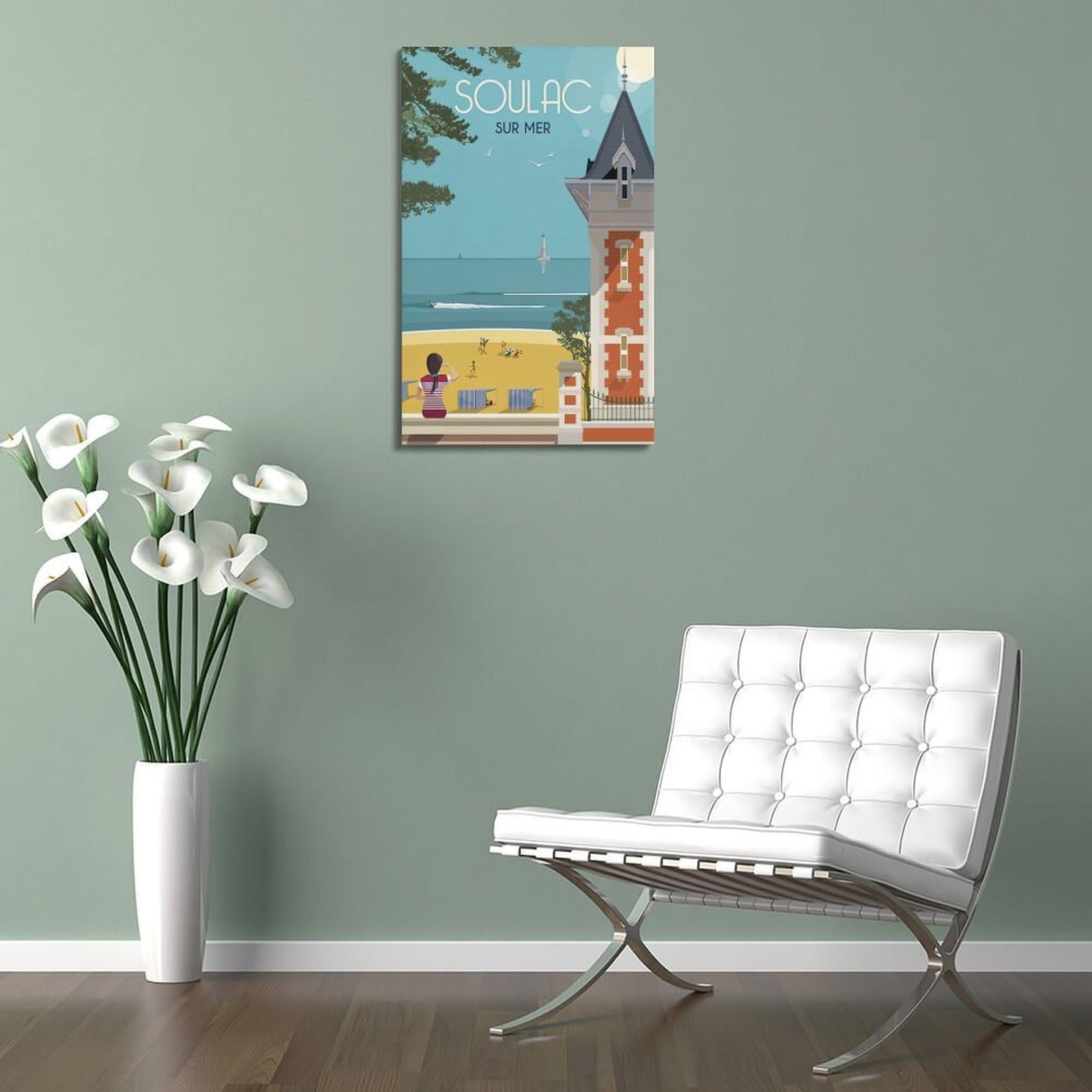 Poster HQ Soulac-sur-Mer 45x60cm - Reproduction D'affiche Vintage, Papier De Qualité