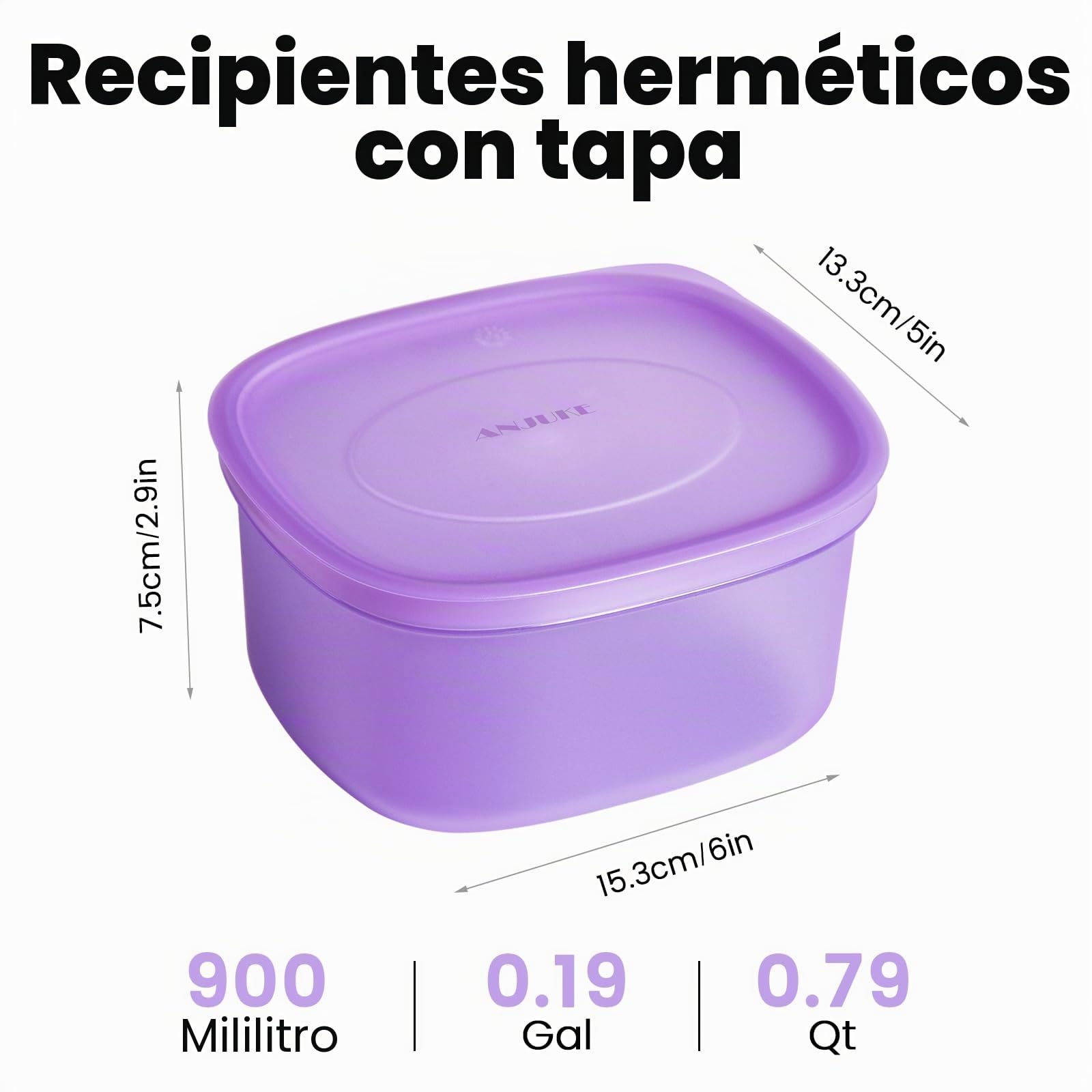 7PCS botes cocina almacenaje, recipientes para alimentos Reutilizables - Microondas, Lavavajillas, Recipientes de Almacenamiento en el Congelador Para la Preparación de Comidas(900ML)
