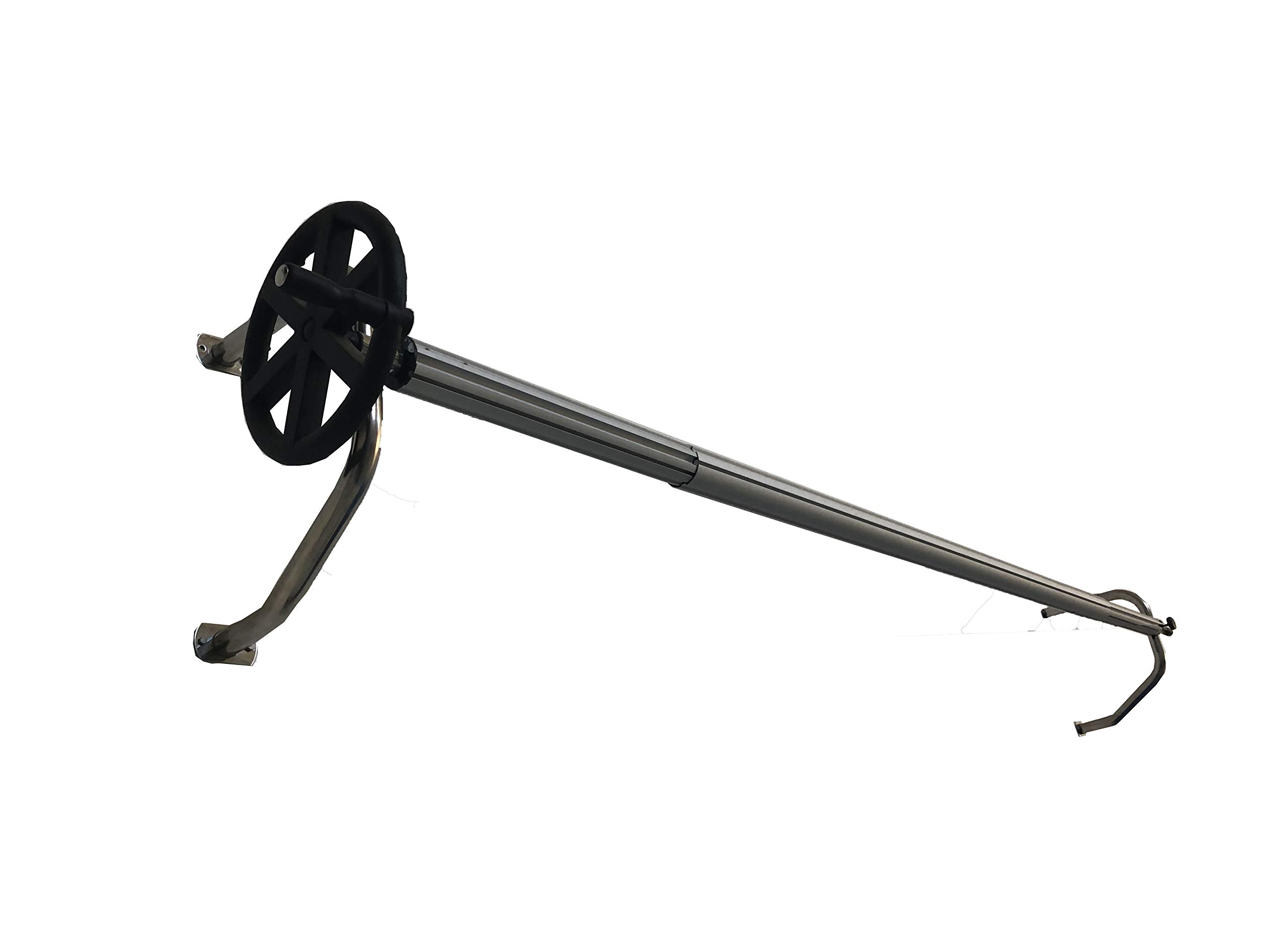 Teleskop in Schlauchaufroller Stahl Inox. mit Wandhalter Max. 6.45 Metros en 81mm