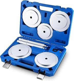 FreeTec 9-TLG. Hub-Dichtring-Montagewerkzeug-Set für LKW, 122-160 mm (4-13/16"-6-5/16") Große Lager- und Dichtring-Treiber, kompatibel mit Klasse 7 & 8 Trucks