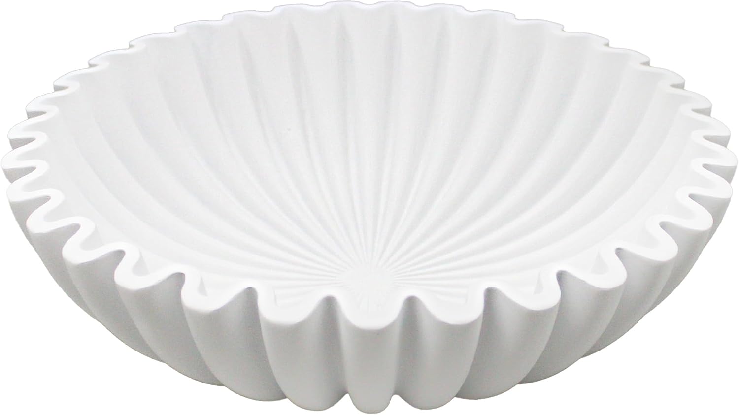 YMXYJM Large Decorative Bowl, Modern Handicraft Bowls for Home Decor, Decorative Fruit Bowl for Kitchen Counter, Ruffle Bowl Decor, Stylish Key Bowl for Entry Table, White