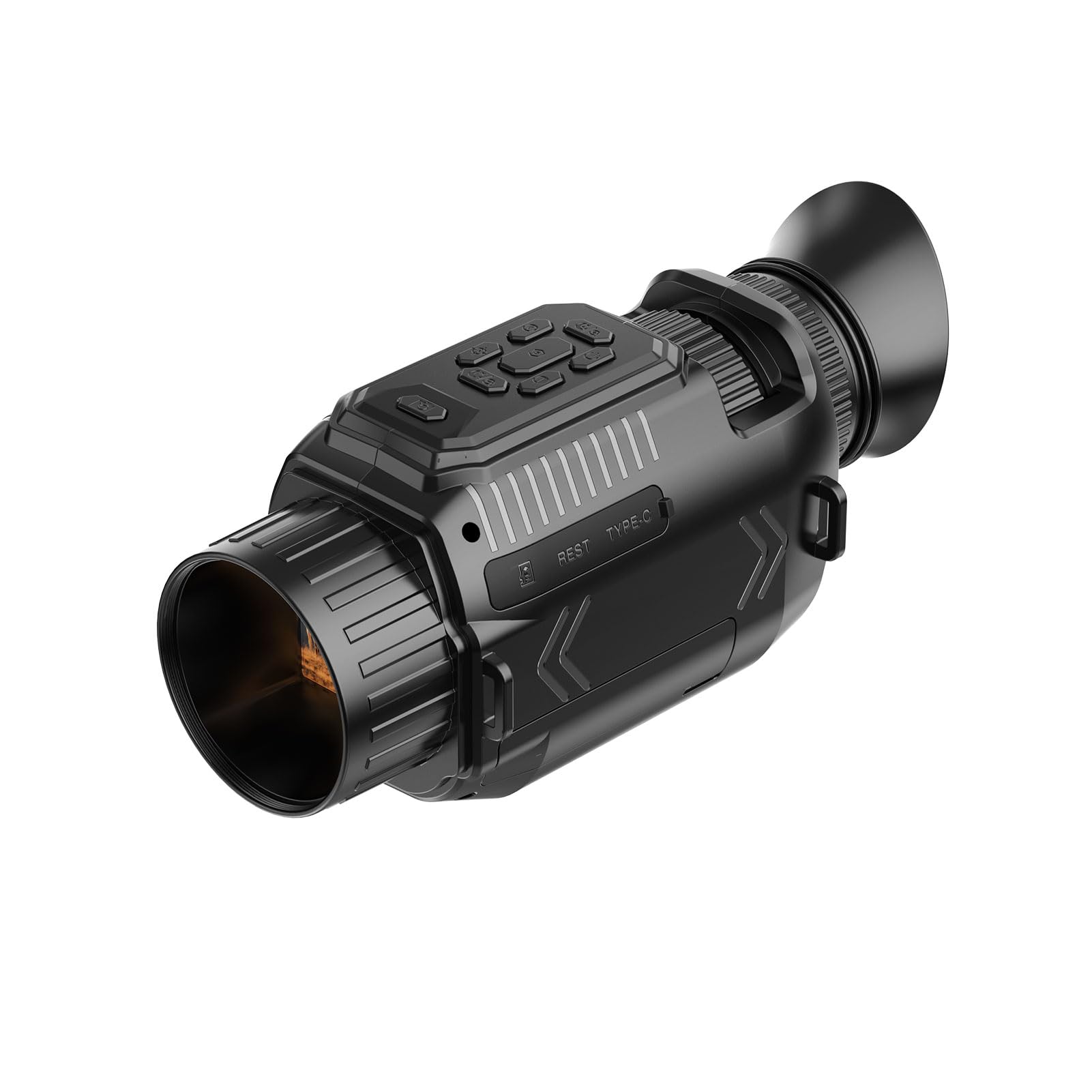 Topiky Telescopio Digitale a Infrarossi 4K, Monoculare Ricaricabile con Visione Notturna Potenziata 64MP Zoom 28X per Campeggio da Caccia per Adulti al 100% di oscurità
