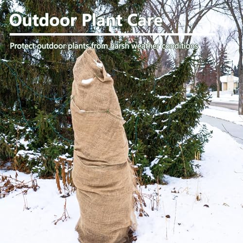 Image of Burlap Fabric Roll 40 inch x 80 Feet, Natural Jute Tree Wrap for Garden, Landscaping & Plant Protection