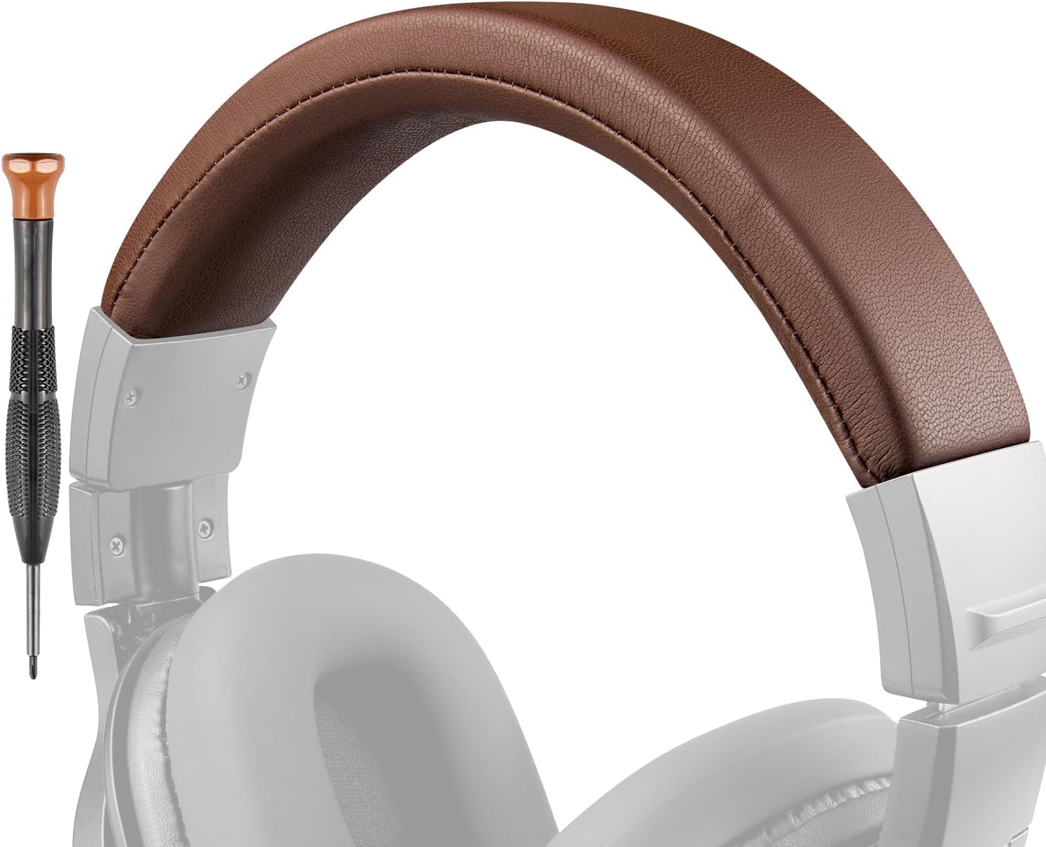 SOULWIT Headband for Audio Technica ATH M40, M40X Headphones, Replacement Headstrap Pad Repair Part (Coffee)