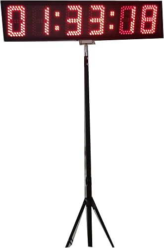 AZOOU 5 pulgadas 6 dígitos LED cuenta regresiva/reloj con trípode para deportes carrera cronometraje color rojo