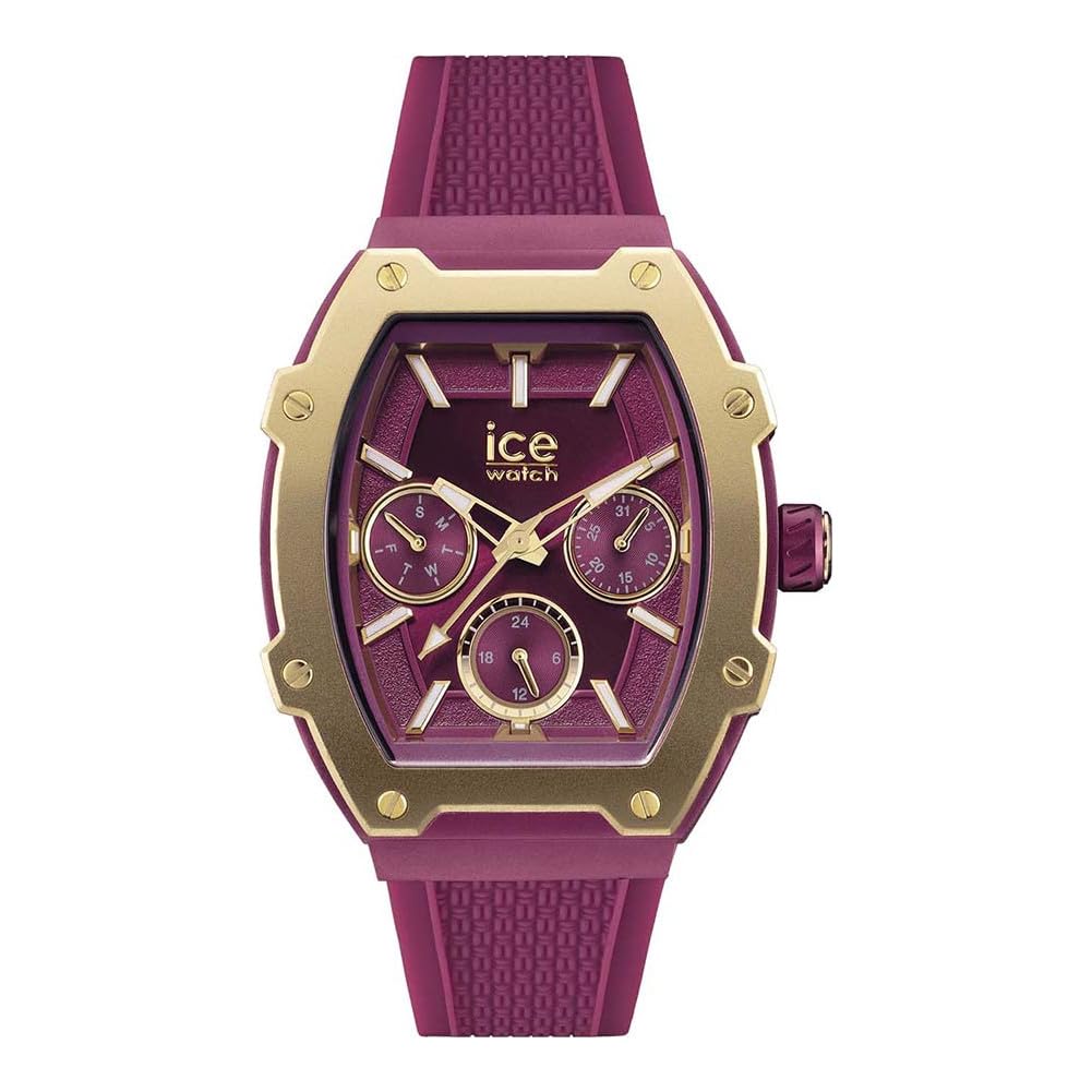 ICE-WATCH - ICE boliday Gold burgundy - Orologio da donna rosso con cinturino in silicone - 022868 (Piccolo)