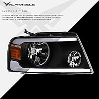 Vista 35 de Alpha Owls 8711378 Projector Headlights With Switchback Sequential LED Bar & Startup Light - Black Amber Fits 2004-2008 Ford F150 / 2006-2008