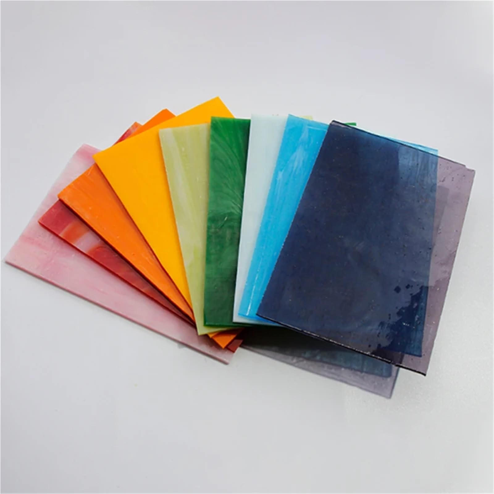 Mosaikfliesen 10X10Cm Quadratische Glasmosaikfliesen Transparent Gebeizt Mosaikstück Diy Mosaikherstellung Steine ​​Für Handwerk Hobby Kunst Wanddekoration