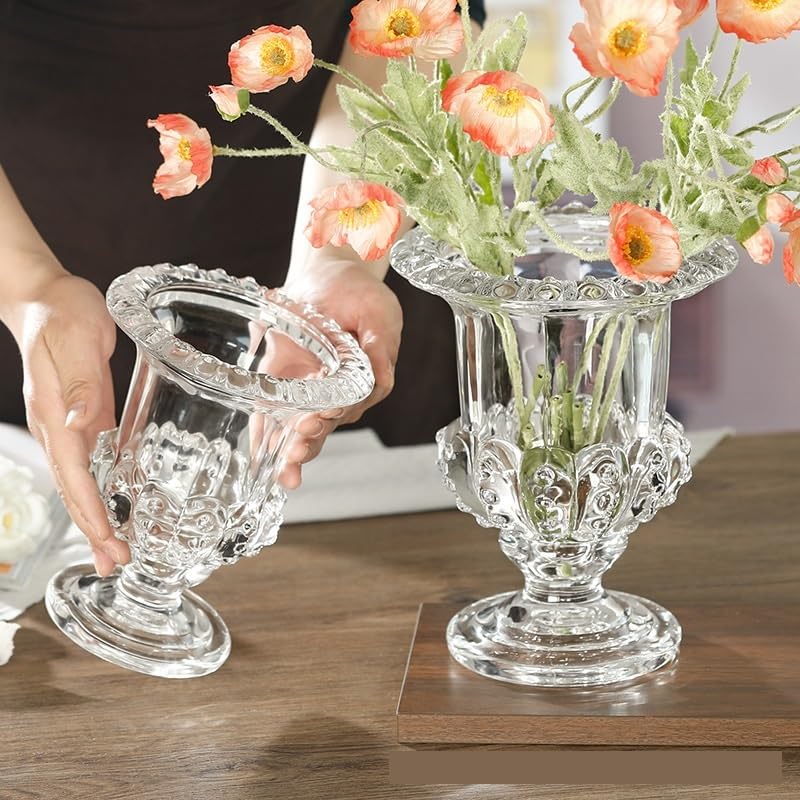 Vase en verre haut rétro pour une décoration de salon cosy - 3