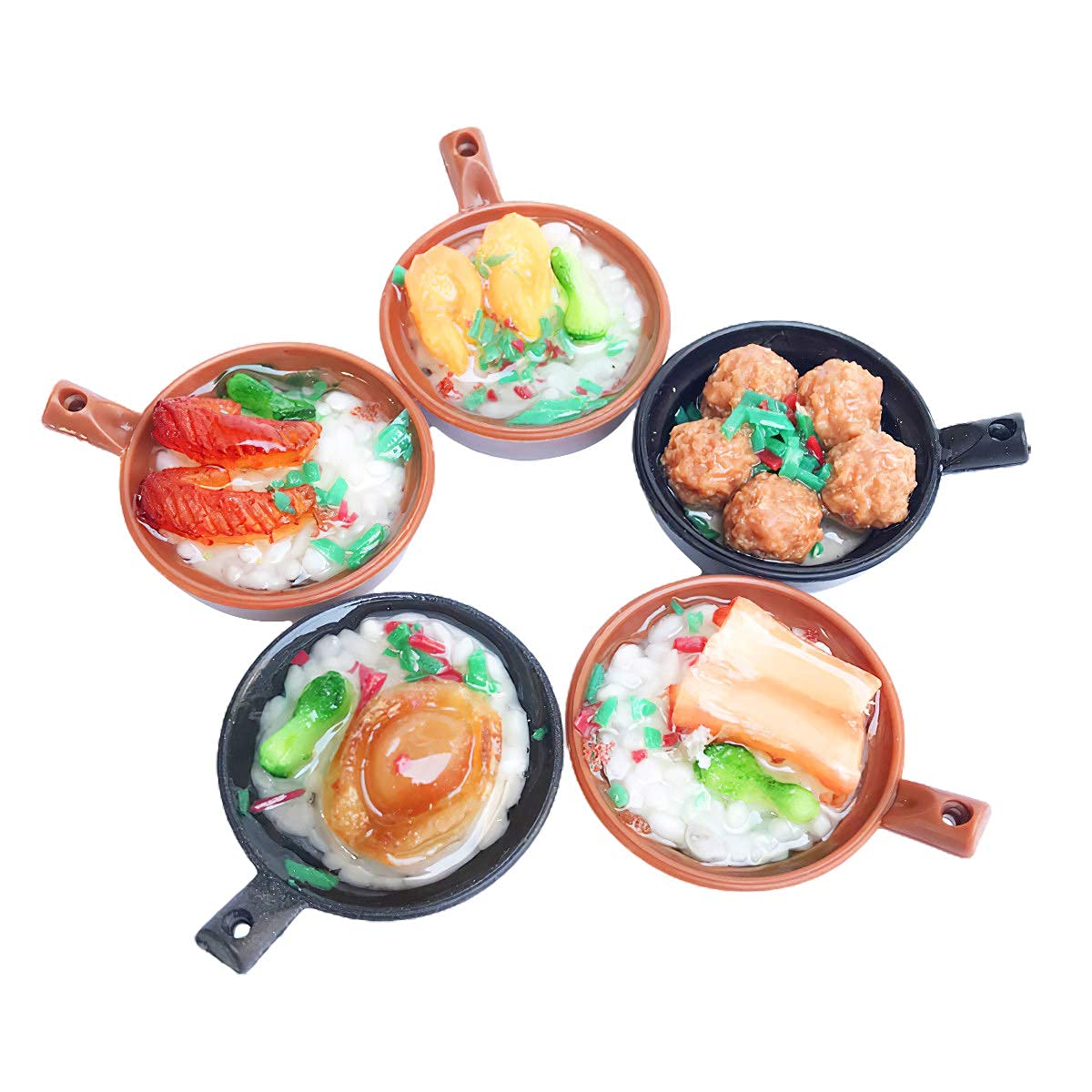 Lynkaye Dollhouse Kitchen Accessories Food 1 12 Scale Kitchenware Miniature Beverage Drinks Bottles Table Decoration Accessories (Five Dishes)