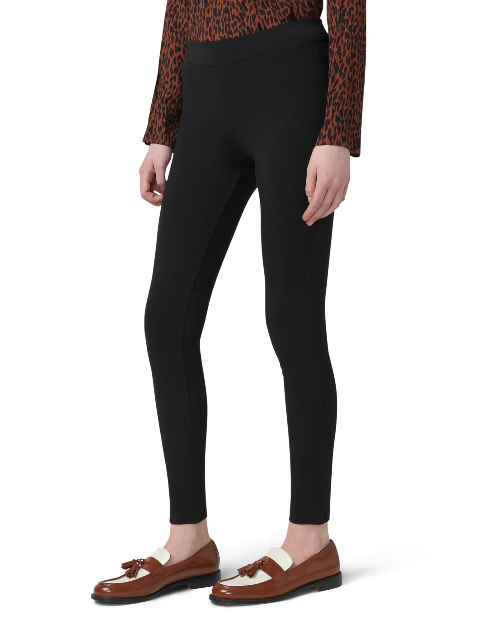 HUE Leggings de Algodón Opacos con Cintura Ancha, Calcetines Mujer
