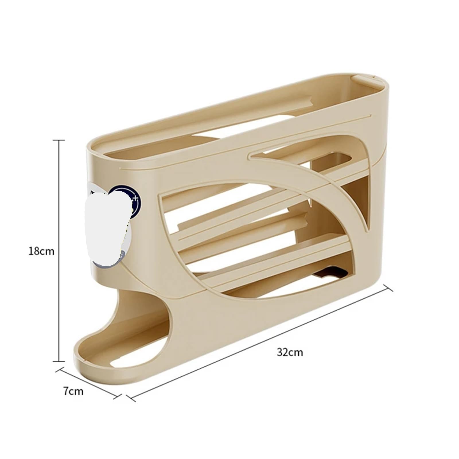 Compatible con soporte automático de huevos NASAN de 4 capas, organizador dispensador de almacenamiento para nevera para cocina (blanco, 2 piezas)