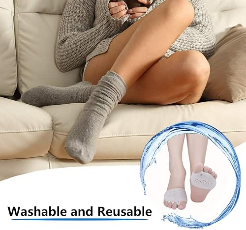 Miniatura 7 de Almohadillas metatarsianas, separadores de dedos de gel, cojín corrector de juanetes, espaciadores de dedos, cojines de bola de pie, suaves y