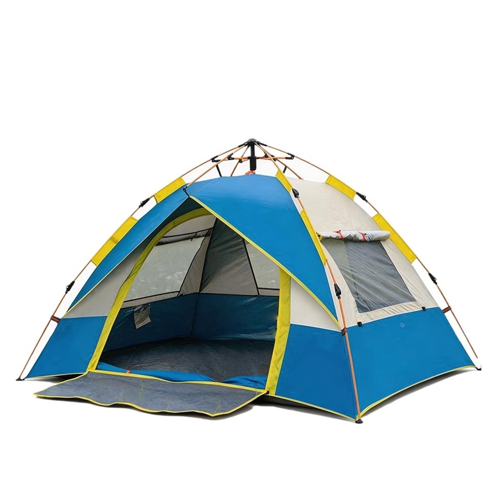 Mehrfarbiges Outdoor-Zelt mit Einer Tür und DREI Fenstern, Sonnen- Regenschutz for Strand, Camping, Wandern, Bergsteigen