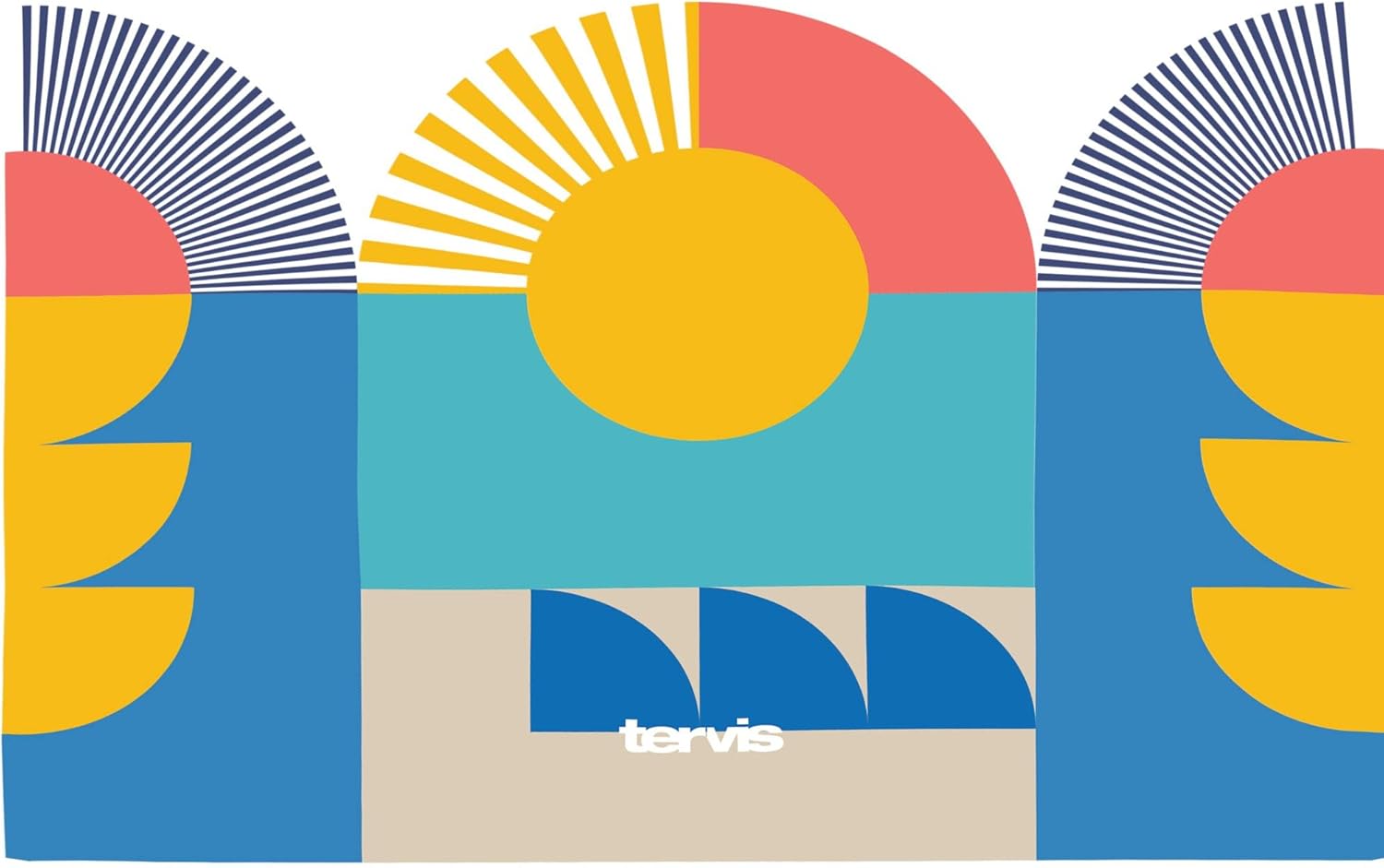 Tervis Beach Bright Made in USA Double Walled Insulated Tumbler Travel Cup Keeps Drinks Cold & Hot, 16oz, Classic - Image 2