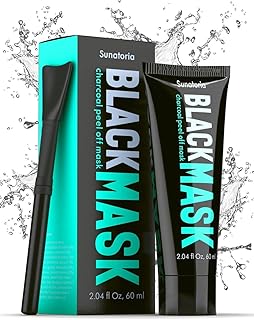 SUNATORIA Black Peel Off Mask – Activated Charcoal Face Mask for Women & Men – Purifying Peel Mask with Botanical Extracts – Helps Refresh Look & Leave Skin Feeling Smooth