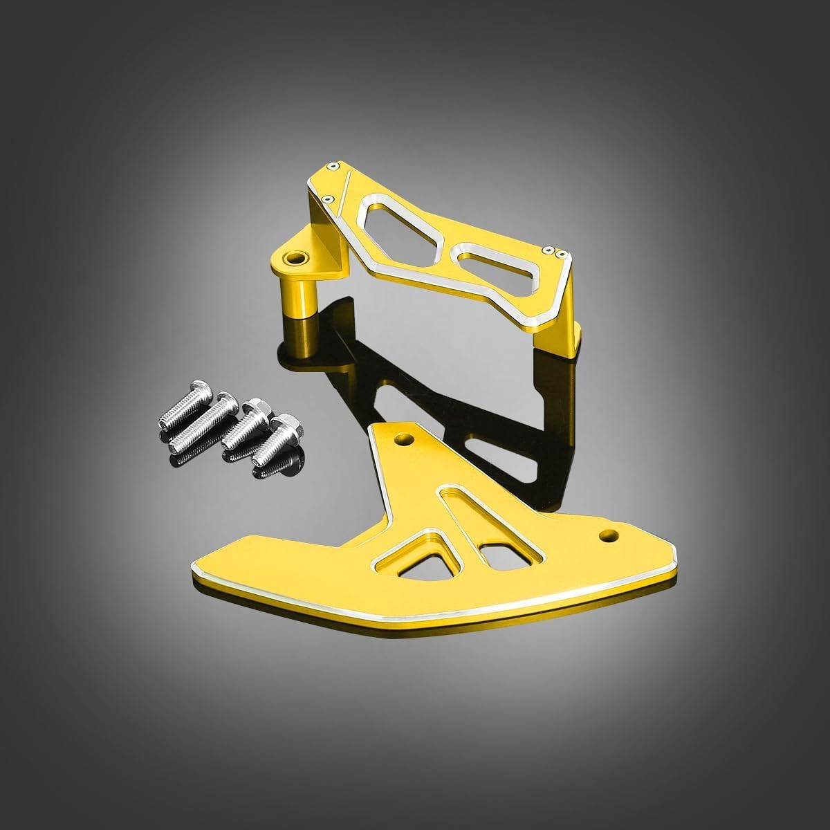 DRZ400SM Rear Brake Disc Guard and Rear Caliper Guard Compatible with DR-Z 400SM 2005-2024 3D CNC Dirt Bike Motorcycle Chain Protector (Gold)