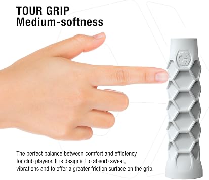 Hesacore Padel Paddle Grip - 5.25in - Supports Tennis Elbow, Enhances Grip Strength, Reduces Vibration with Finger Support and Anti-Sweat Design