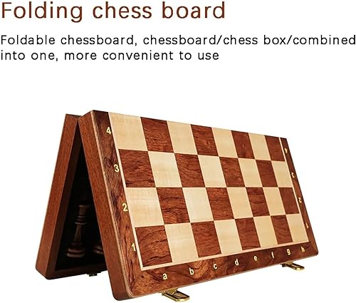 Miniatura 2 de Juego de ajedrez de madera para niños y adultos  Juego de ajedrez Staunton de 18 pulgadas  Juegos de mesa de ajedrez plegables grandes