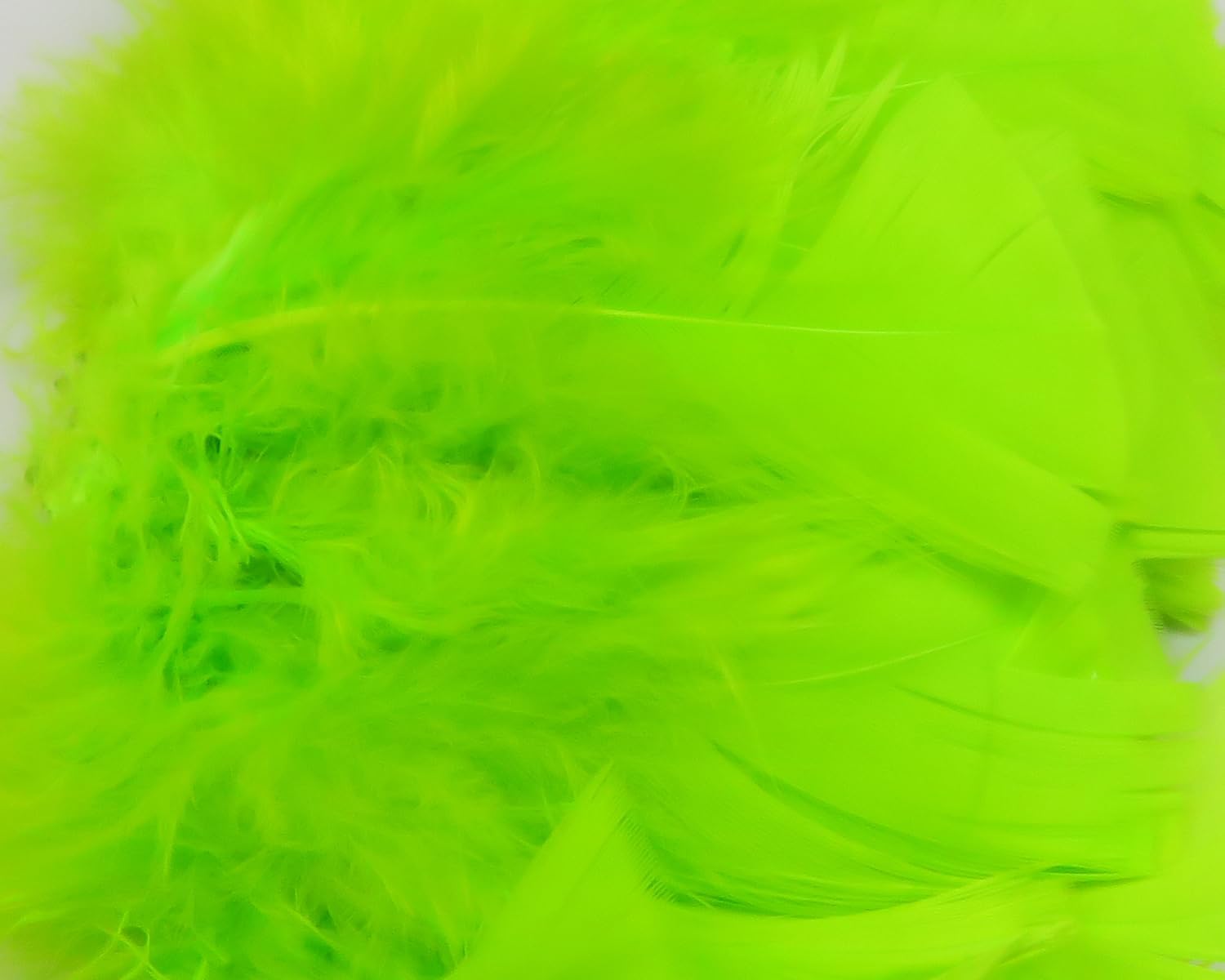 Hareline Fly Tying Intruder Feather Prop Hackle for Steelhead, Salmon, and Streamer Flies (Fl Chartreuse)