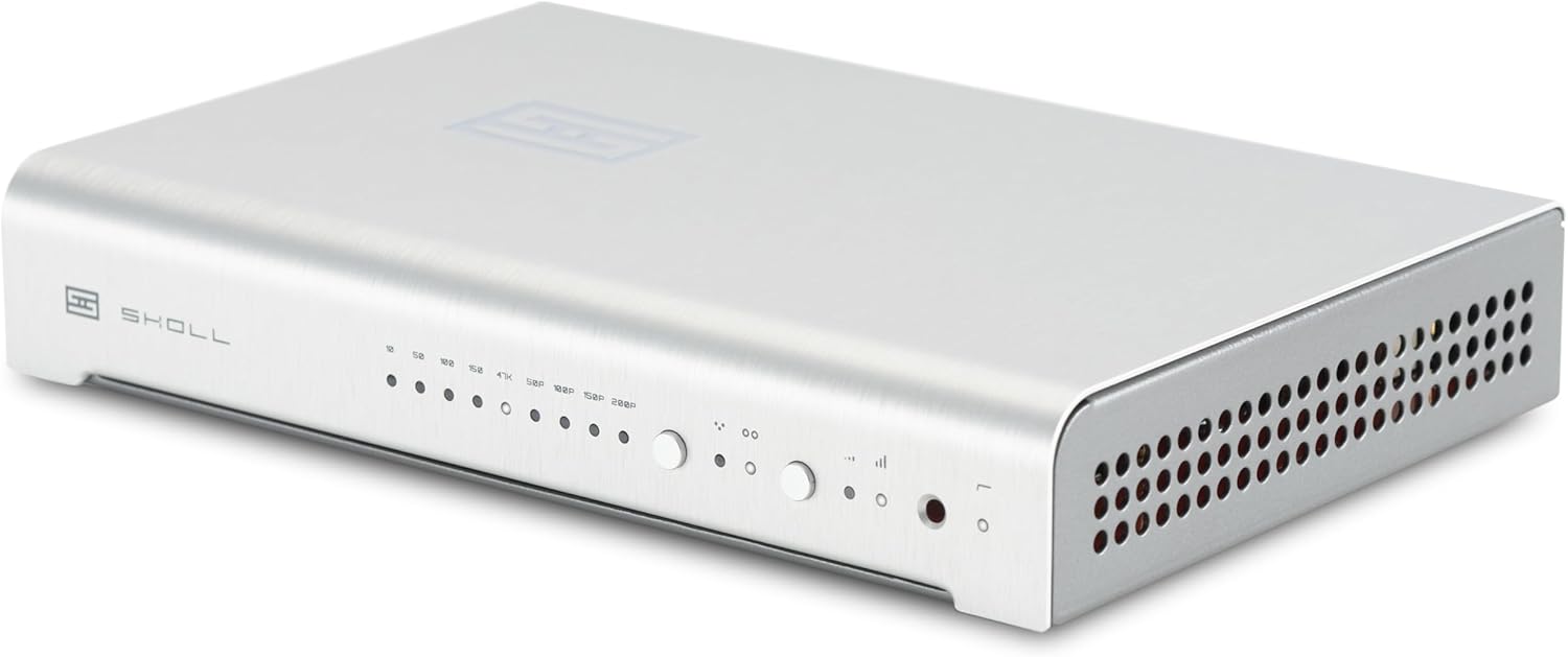 Schiit Skoll F XLR Balanced and RCA Single-Ended, Discrete, MM, MC, MI Phono Preamp with Remote Control - Silver
