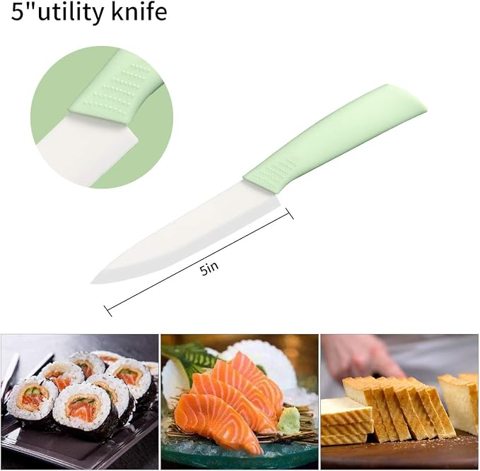 Set Cuchillos Cocina 5 Piezas Cerámica miniatura 4