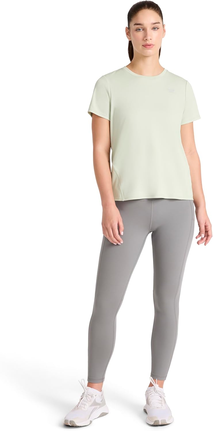 Reebok Womens Small Logo Short Sleeve Crewneck T-Shirt, Lightweight, Moisture Wicking - Image 3