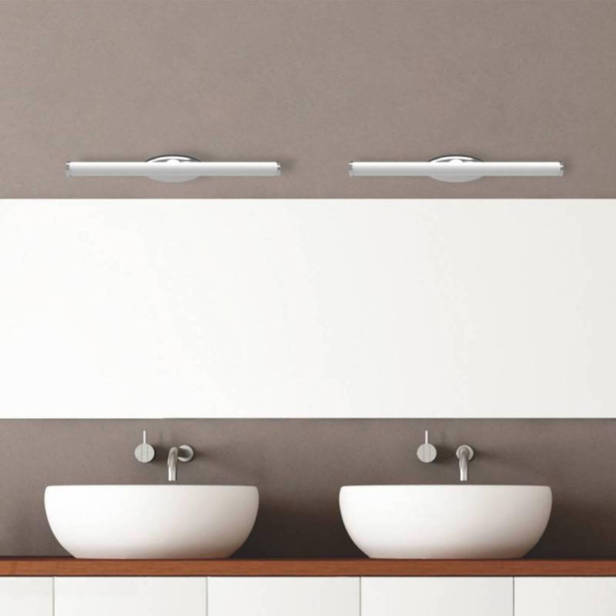 Aplique De Baño LED Tubular Dorado 60cm - 8W, 720lm, IP44, Luz Neutra 4000K, Ideal Sobre Espejo