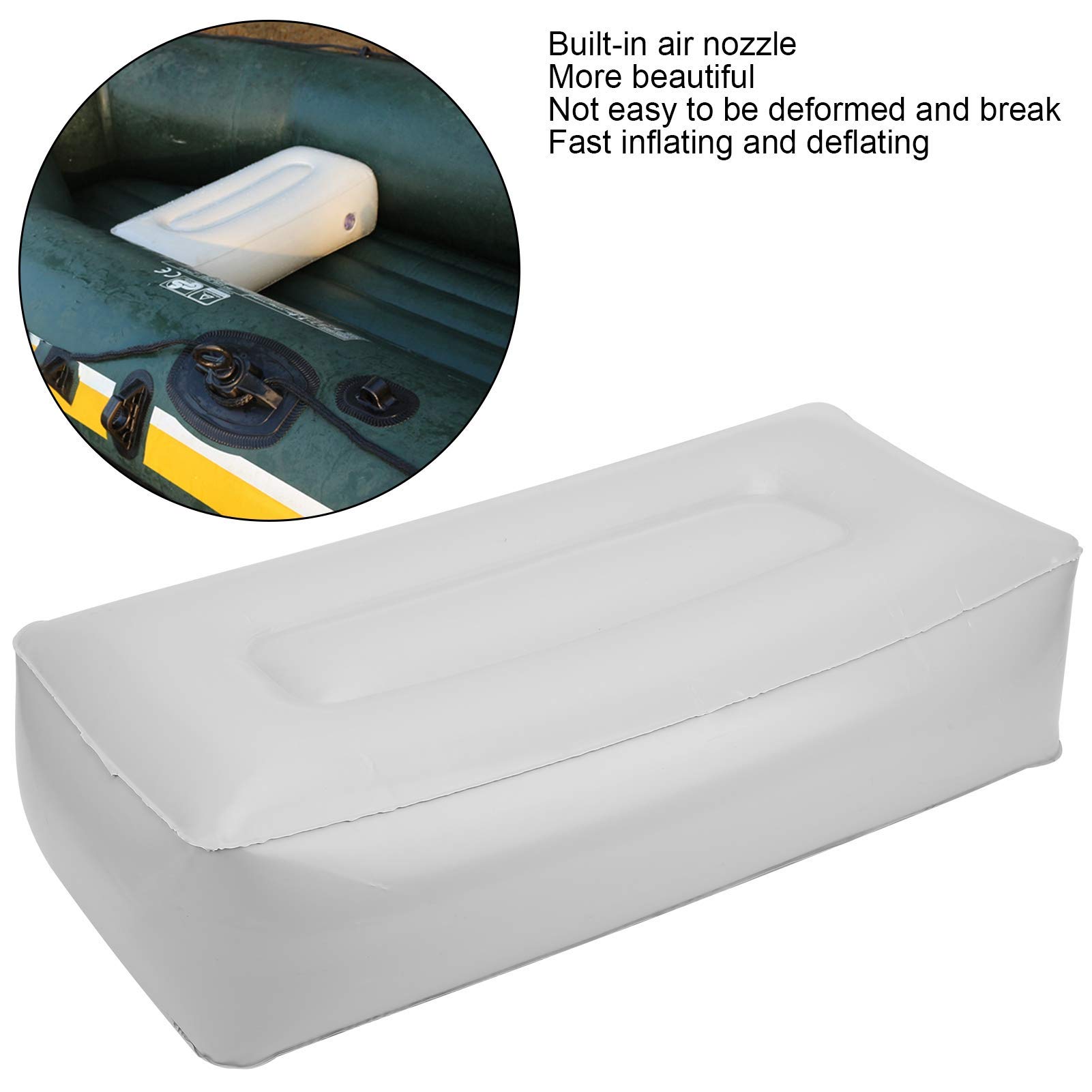 Alomejor Coussin de siège Gonflable à air pour Kayak, canoë, Bateau de pêche, PVC Souple, Coussin de siège étanche à l'humidité pour Le Camping en Plein air