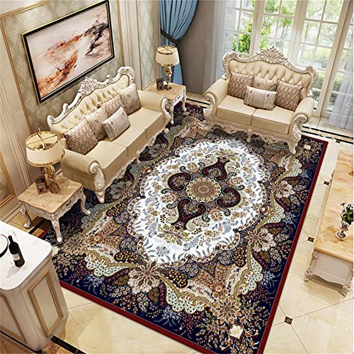 Tapis de salon imprimé Persan rectangulaire lavable et facile à nettoyer - 2