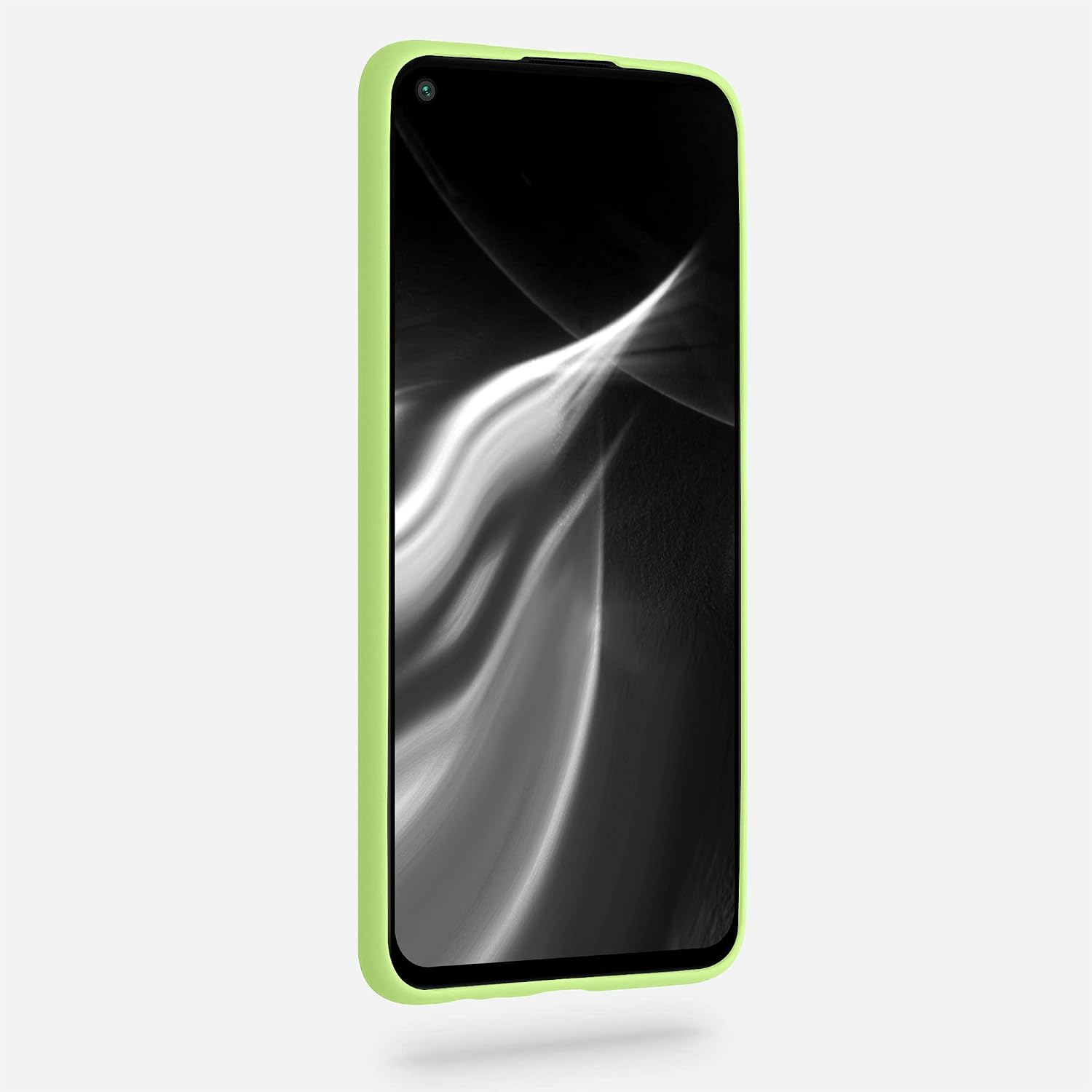 kwmobile Case Compatible with Xiaomi Redmi Note 9T Case - Soft Slim Protective TPU Silicone Cover - Green Tomato