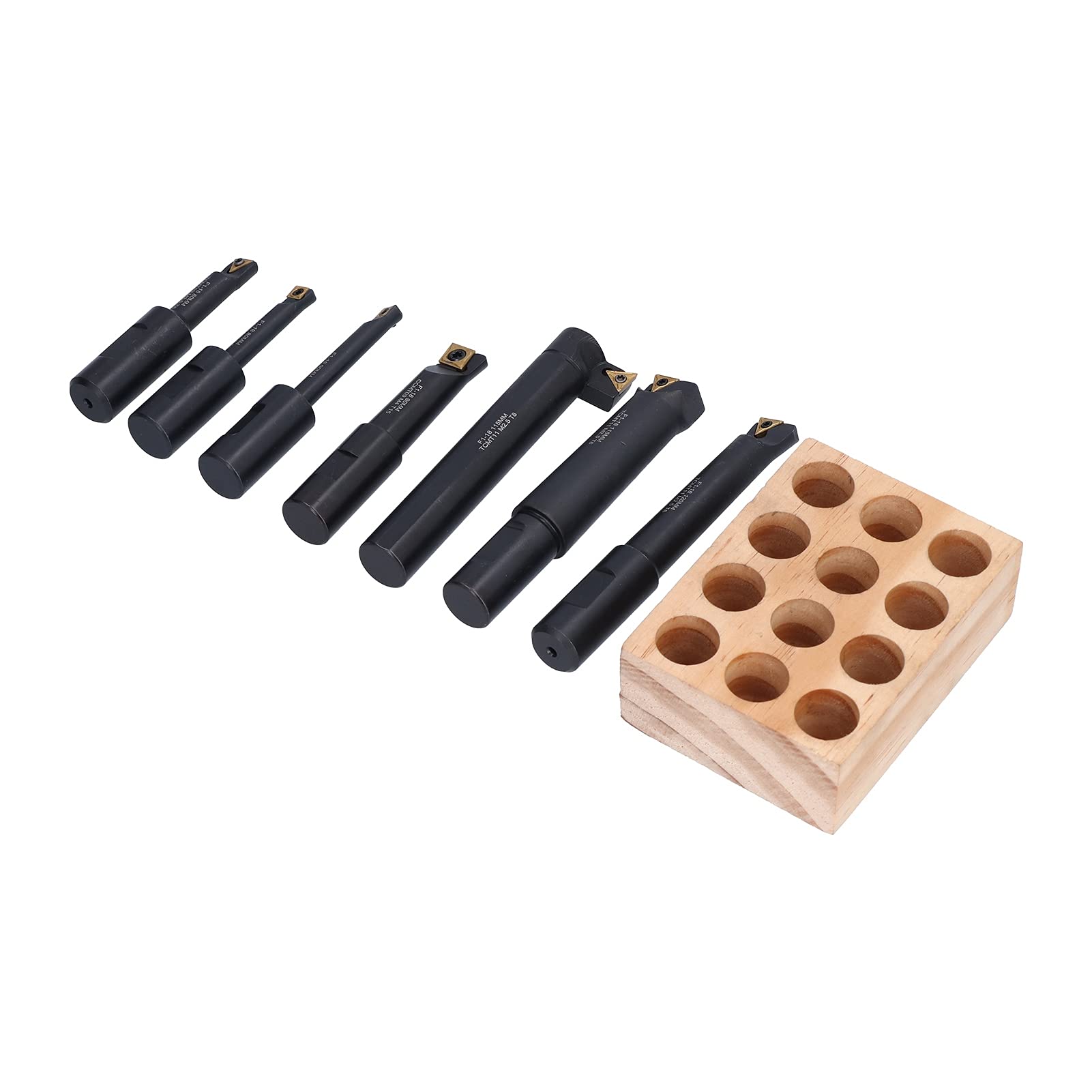 7 pièces outil d'alésage 18mm tige ronde Indexable carbure cémenté tournant barre support ensemble F1 18 pour aléseuses et tours