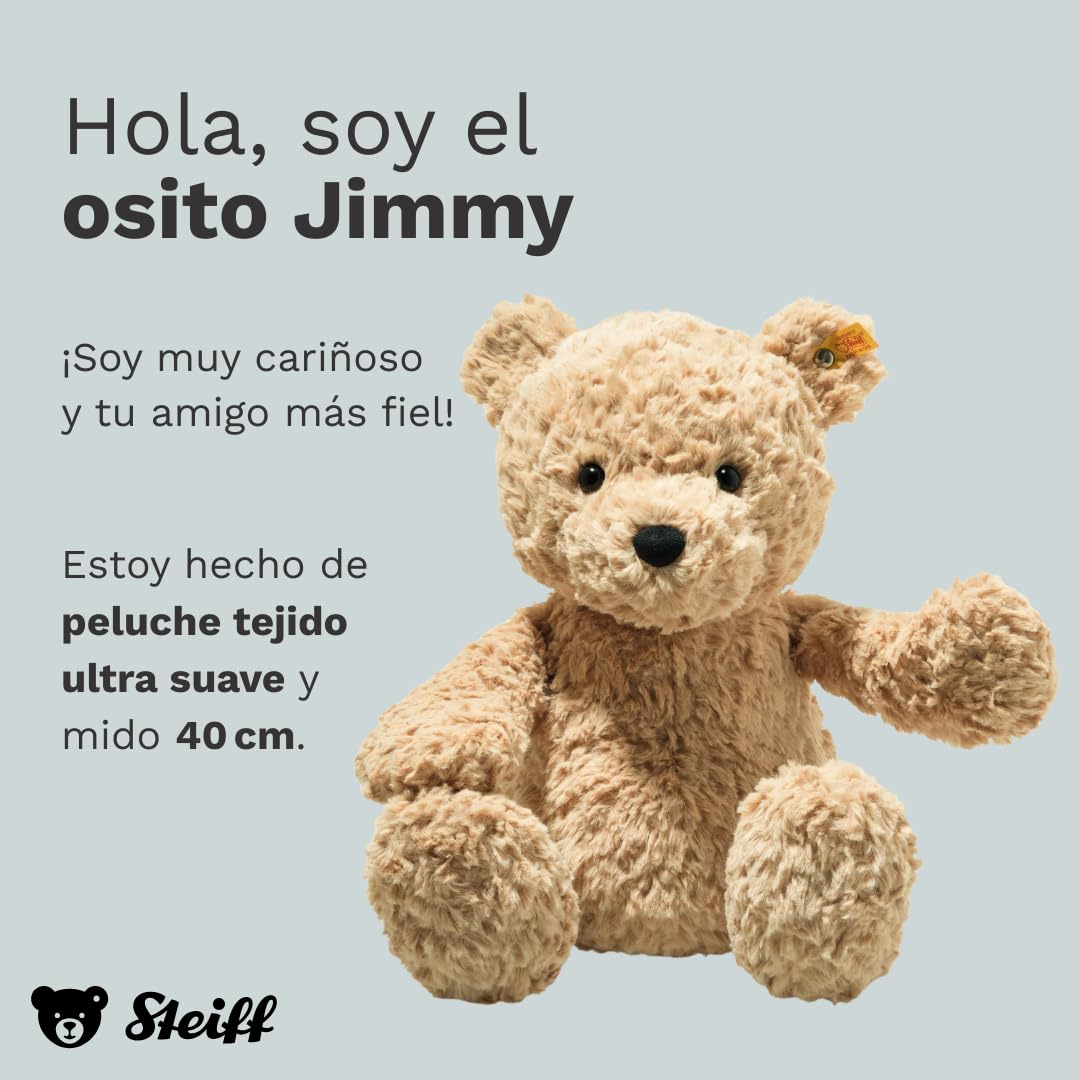 Steiff Osito Jimmy, Peluche Encantador, peques, niños y niñas, Friends, 40 cm, marrón Claro, 113512