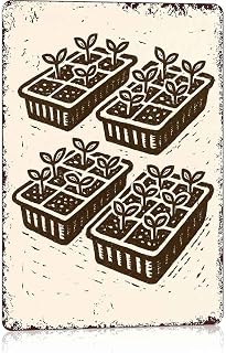 Seedling Starter Trays Metal Sign 8 x 12 Inch