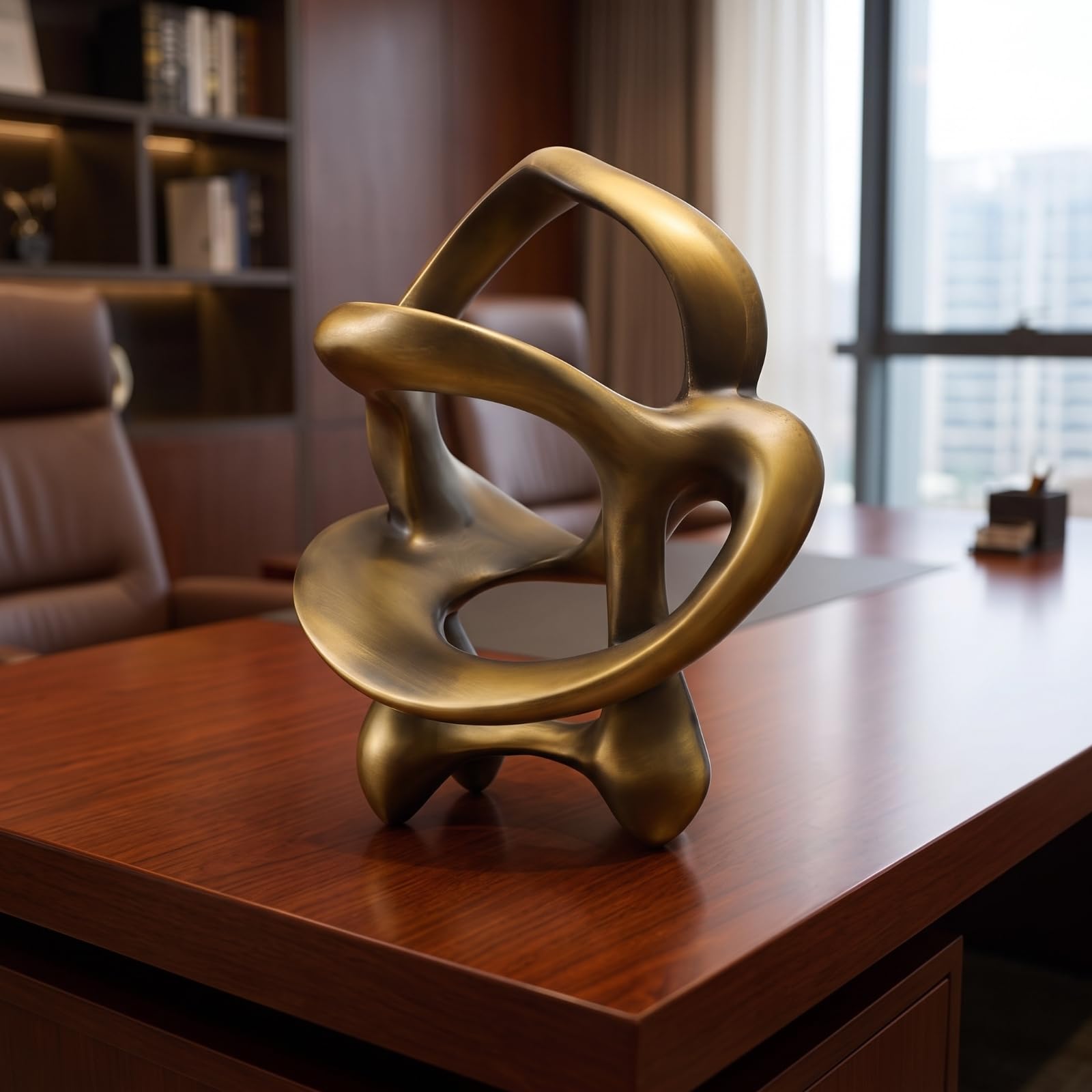 B Baosity Figura Resina Decorativa Decoración | Estilo Retro Moderno, Artística, Escultura con Base, para Mesa, Salón, Recibidor