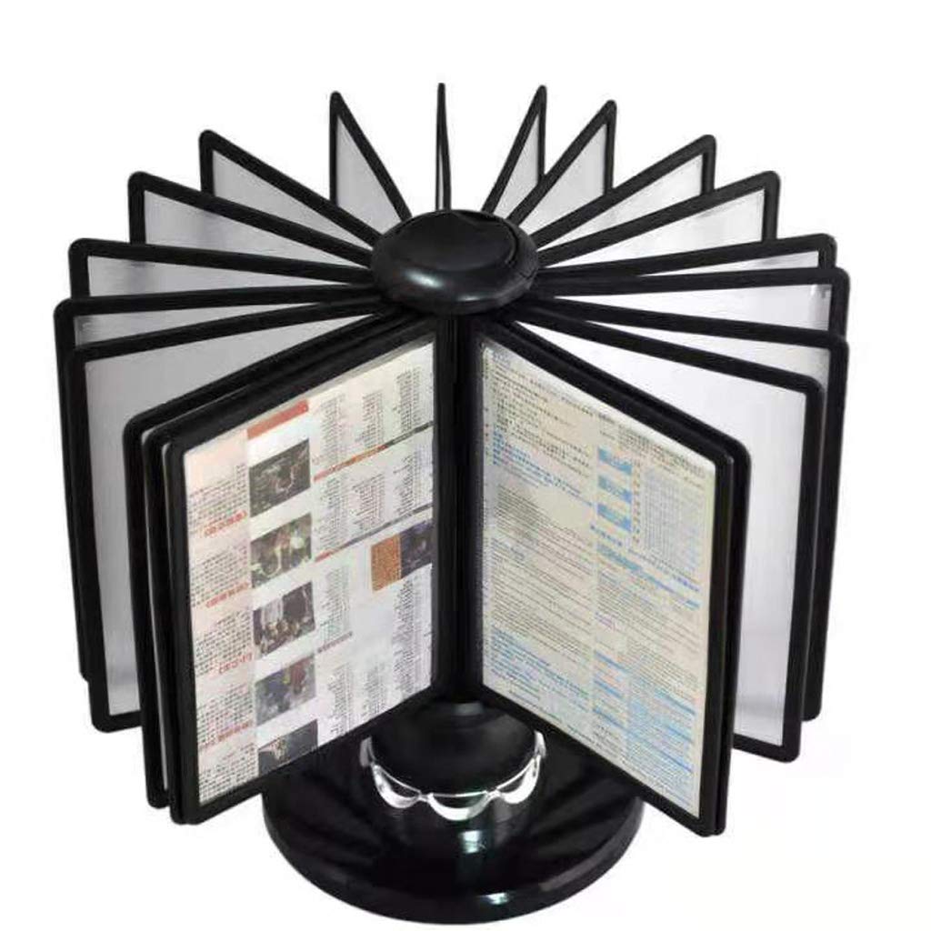 Flyer Display Stand Leaflet Holder Leaflet Display Stands Vertical Pocket 360° Horizontally Rotating Pager,stable Base,easy To Install,function Introduction Menu Newspaper Propaganda Display Stand